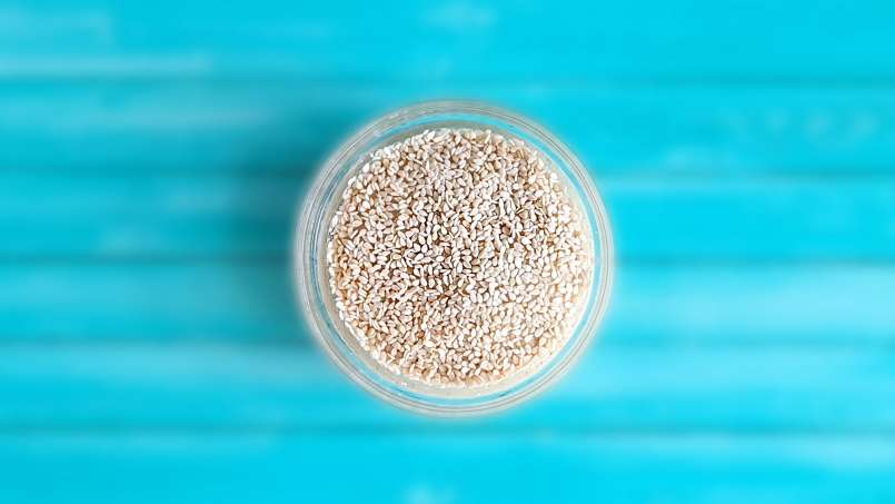Paprasta, nesaldinta baltoji tahini sezamo pasta, nuotrauka 3