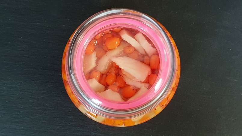 Šaltalankių maceratas su imbieru ir medumi, nuotrauka 1