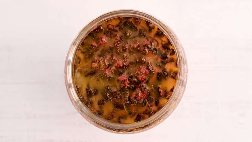 Imbiero sultys su medumi, citrina, žaliąja arbata, ciberžole, cinamonu ir mėtomis, nuotrauka 8